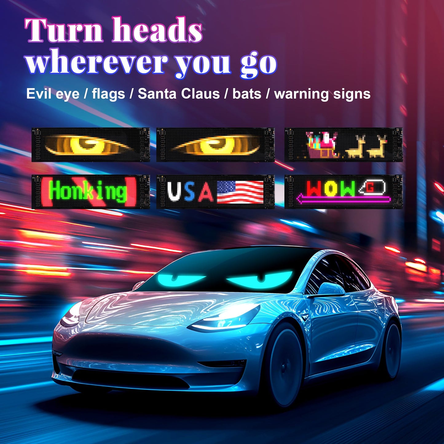 FABAKE Windshield Dual LED Screen Kit