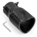 Carbon Fiber Style Universal Heart-Shaped Single Outlet Exhaust Tip, 2.25-Inch Clamp-On Stainless Steel Tailpipe Tip