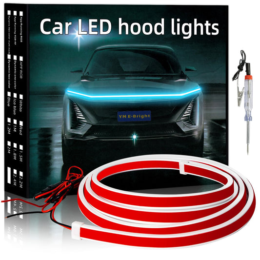 blue Car LED Hood Light Strip