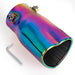 Rainbow Universal Heart-Shaped Single Outlet Exhaust Tip, 2.25-Inch Clamp-On Stainless Steel Tailpipe Tip