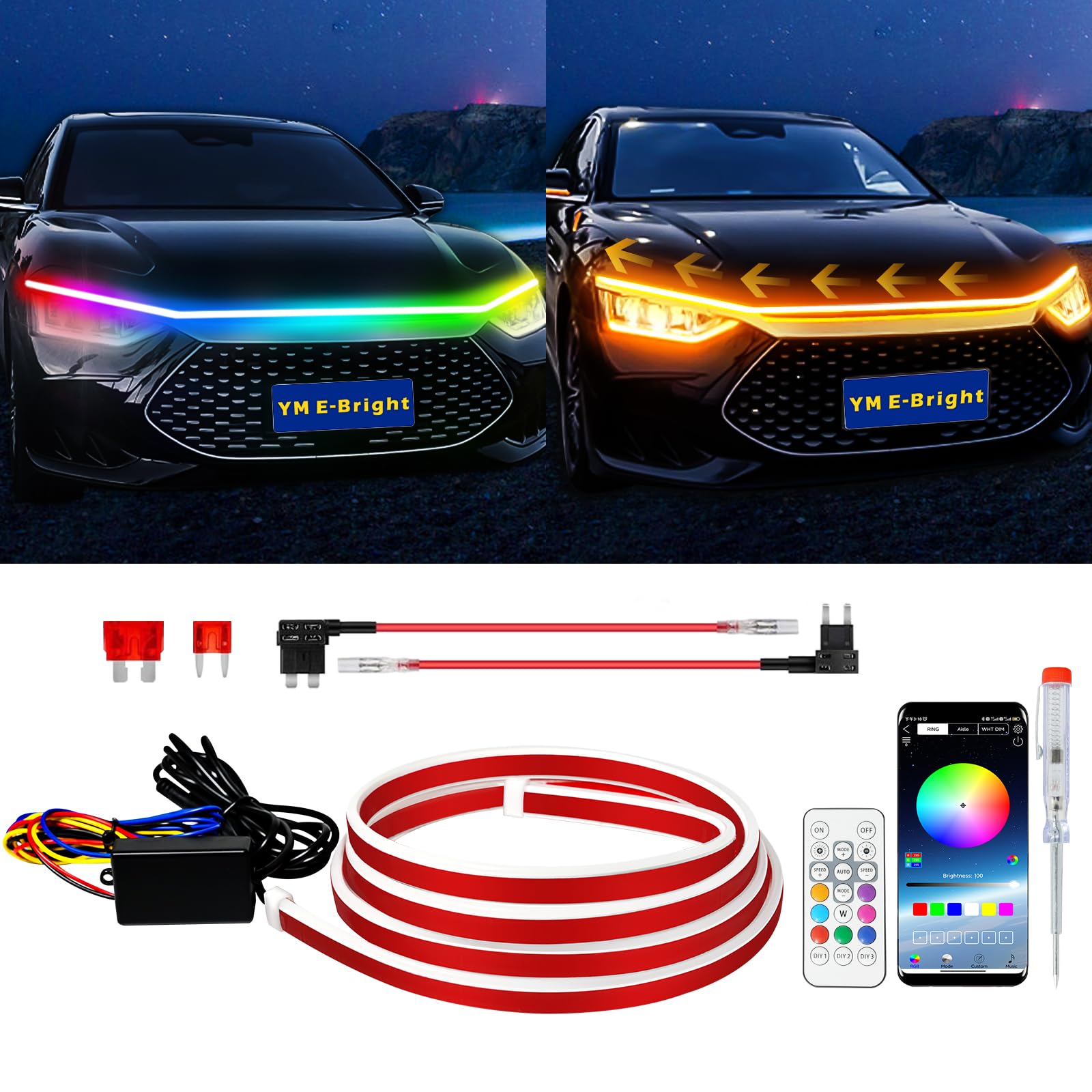 Car LED Hood Light Strip