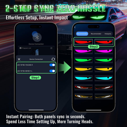 FABAKE Windshield Dual LED Screen Kit