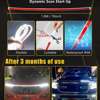 white Car LED Hood Light Strip
