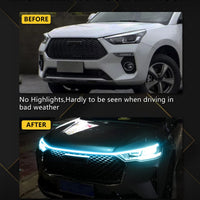 blue Car LED Hood Light Strip