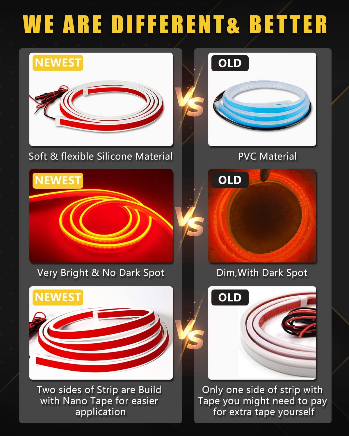 red Car LED Hood Light Strip