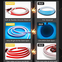 blue Car LED Hood Light Strip