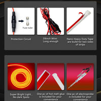 red Car LED Hood Light Strip