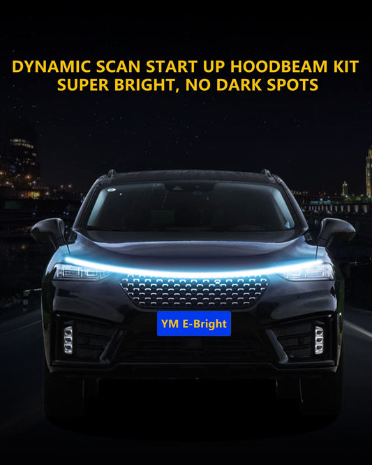 blue Car LED Hood Light Strip